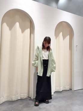 「アイテム（タンクトップ）」を使った、yuu さん（レディース・147cm）の夏コーディネート