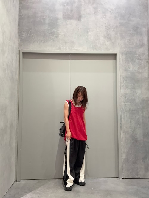 ギャザードロストノースリーブブラウスTee