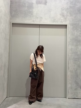 「アイテム（バンダナ/スカーフ）」を使った、yuu さん（レディース・147cm）の秋コーディネート