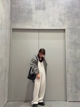 「アイテム（サロペット/オーバーオール）」を使った、yuu さん（レディース・147cm）の秋コーディネート