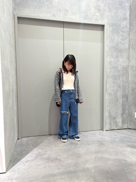 「CIAOPANIC TYPY（チャオパニックティピー）のアイテム（パーカー）」を使った、yuu さん（レディース・147cm）の春コーディネート