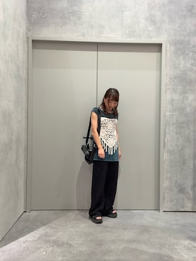 「アイテム（バンダナ/スカーフ）」を使った、yuu さん（レディース・147cm）の夏コーディネート