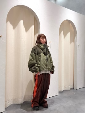 「アイテム（ダウンジャケット/コート）」を使った、yuu さん（レディース・147cm）の秋コーディネート