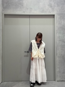 「アイテム（ベスト）」を使った、yuu さん（レディース・147cm）の夏コーディネート