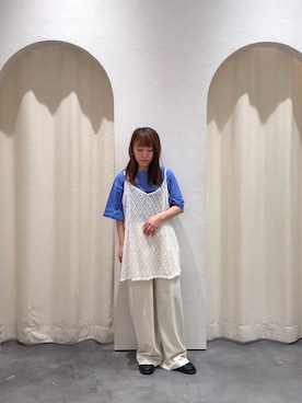 「CIAOPANIC TYPY（チャオパニックティピー）のアイテム（スラックス）」を使った、yuu さん（レディース・148cm）の春コーディネート