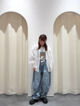 「CIAOPANIC TYPY（チャオパニックティピー）のアイテム（ブルゾン）」を使った、yuu さん（レディース・148cm）の春コーディネート