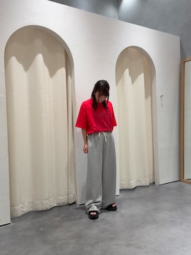 「アイテム（スウェットパンツ）」を使った、yuu さん（レディース・147cm）の夏コーディネート