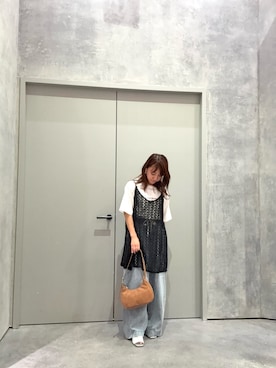 「アイテム（キャミソール）」を使った、yuu さん（レディース・147cm）の夏コーディネート