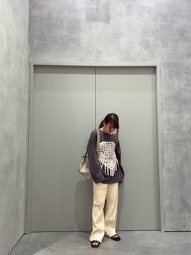 「アイテム（バンダナ/スカーフ）」を使った、yuu さん（レディース・147cm）の秋コーディネート