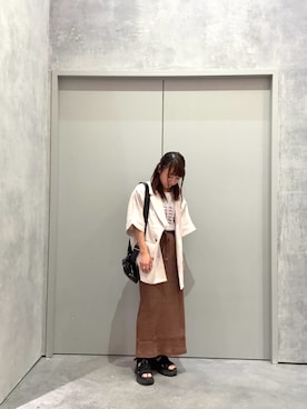 「アイテム（テーラードジャケット）」を使った、yuu さん（レディース・147cm）の夏コーディネート
