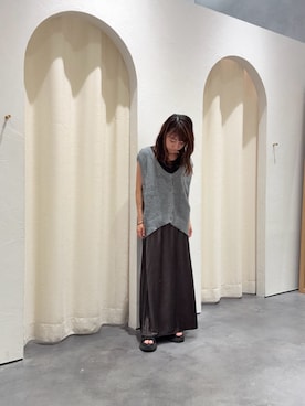 「アイテム（ベスト）」を使った、yuu さん（レディース・147cm）の夏コーディネート
