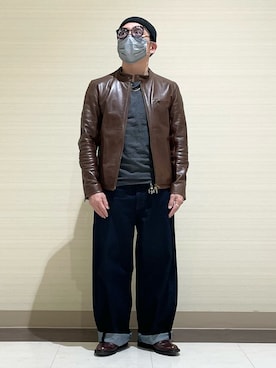 「アイテム（ヘアバンド）」を使った、3ckechinさん（メンズ・159cm）の冬コーディネート