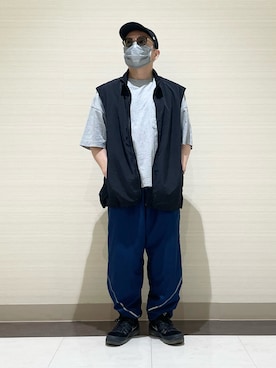 「アイテム（キャップ）」を使った、3ckechinさん（メンズ・159cm）の夏コーディネート