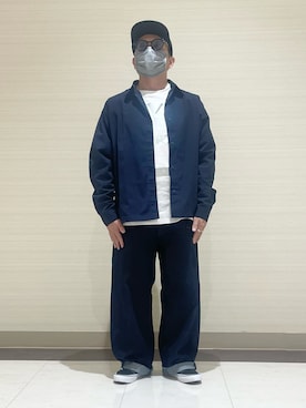 「アイテム（キャップ）」を使った、3ckechinさん（メンズ・159cm）の秋コーディネート