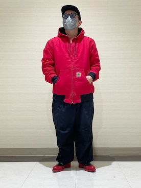 「Supreme （シュプリーム）のアイテム」を使った、3ckechinさん（メンズ・159cm）の秋コーディネート