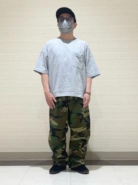 「アイテム（Tシャツ/カットソー）」を使った、3ckechinさん（メンズ・159cm）の夏コーディネート