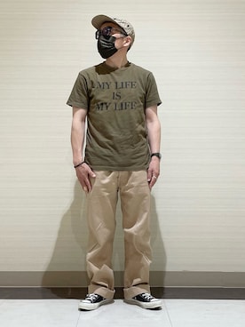 「Zoff（ゾフ）のアイテム」を使った、3ckechinさん（メンズ・159cm）の夏コーディネート