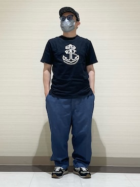 「アイテム（チノパンツ）」を使った、3ckechinさん（メンズ・159cm）の秋コーディネート