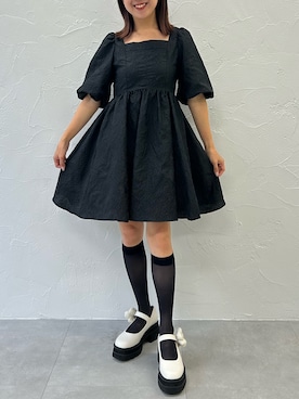 「CALNAMUR（カルナムール）のアイテム（ワンピース/ドレス）」を使った、hiroka さん（レディース・154cm）の冬コーディネート