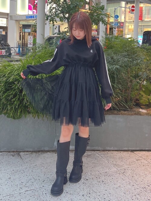 希空着用CALNAMUR 2WAYチュールオーバースウェットワンピース 希空着用CALNAMUR 2WAYチュールオーバースウェットワンピース 希