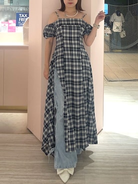「CALNAMUR（カルナムール）のアイテム（ワンピース/ドレス）」を使った、hiroka さん（レディース・154cm）の夏コーディネート
