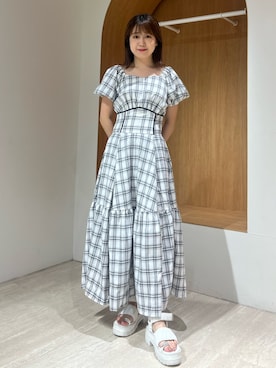 「CALNAMUR（カルナムール）のアイテム（ワンピース/ドレス）」を使った、hiroka さん（レディース・154cm）の夏コーディネート