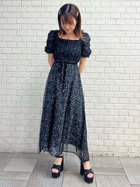「CALNAMUR（カルナムール）のアイテム（ワンピース/ドレス）」を使った、hiroka さん（レディース・154cm）の夏コーディネート