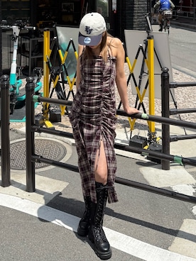 「BACK TO THE FIELD（バック トゥー ザ フィールド）のアイテム（キャップ）」を使った、yumiさん（骨格ストレート・レディース・155cm）の春コーディネート