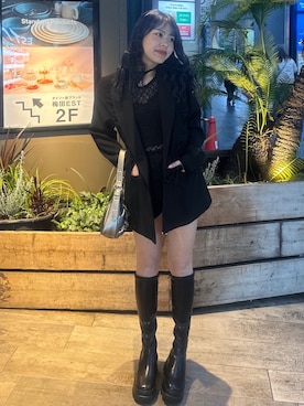 「SPIRALGIRL（スパイラルガール）のアイテム（キャミソール）」を使った、yumiさん（レディース・155cm）の冬コーディネート