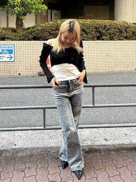 「アイテム（つなぎ/オールインワン）」を使った、yumiさん（レディース・155cm）の夏コーディネート