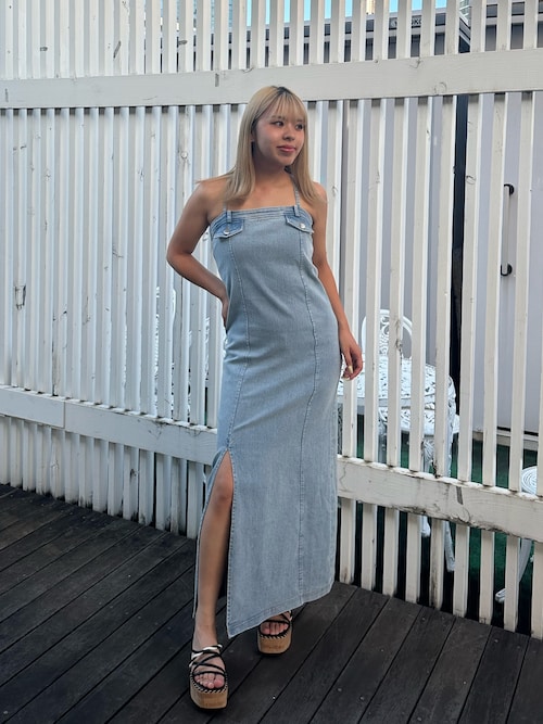 セール】ストレッチデニムキャミワンピース（ワンピース）｜SPIRALGIRL