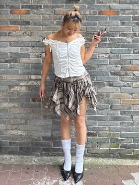 「SPIRALGIRL（スパイラルガール）のアイテム（パンプス）」を使った、yumiさん（レディース・155cm）の夏コーディネート