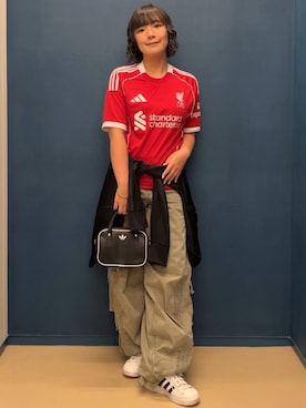 「ジャージ」｜「アイテム（バッグ）」を使った、myさん（レディース・158cm）の夏コーディネート