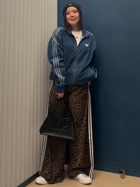 「アイテム（ジャージ）」を使った、myさん（レディース・158cm）の冬コーディネート