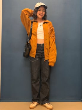 「アディダスオリジナルス」｜「アイテム（ショルダーバッグ）」を使った、myさん（レディース・158cm）の夏コーディネート