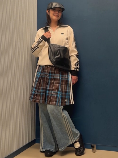 プリーツ チェック スカート / アディダスオリジナルス adidas