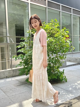 「Kastane」｜「アイテム（ワンピース/ドレス）」を使った、yuna.さん（レディース・159cm）の夏コーディネート