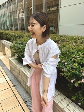 「ピンクパンツ」｜yuna.さん（レディース・159cm）の夏コーディネート