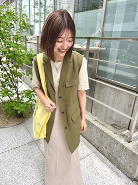 「ベストコーデ」｜「アイテム（ワンピース/ドレス）」を使った、yuna.さん（レディース・159cm）の春コーディネート
