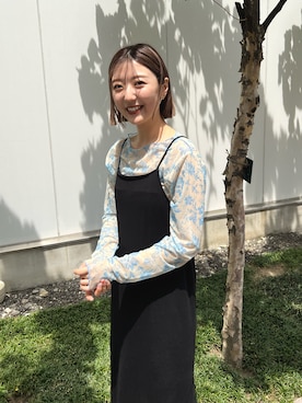 「シースルー」｜「アイテム（ワンピース/ドレス）」を使った、yuna.さん（レディース・159cm）の春コーディネート