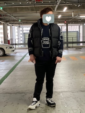 「ダウンベスト」｜ai16さん（メンズ・183cm）の冬コーディネート