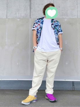 「アイテム（デジタル腕時計、ホワイト系）」を使った、ai16さん（メンズ・183cm）の秋コーディネート