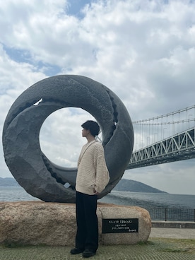 「ADAMASTE（アダマスト）のアイテム（アクセサリー）」を使った、かずきさん（メンズ・165cm）の春コーディネート