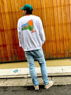 「CANAL JEAN（キャナルジーン）のアイテム（帽子）」を使った、kazukiさん（メンズ・180cm）の秋コーディネート