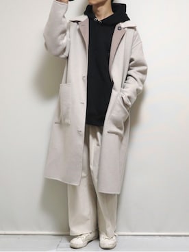 「アイテム（スラックス）」を使った、ぴぴさん（メンズ・165cm・10代）の冬コーディネート