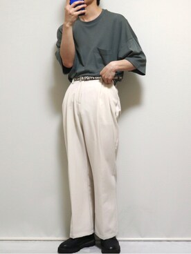 「Chillfar（チルファー）のアイテム」を使った、ぴぴさん（メンズ・165cm）の春コーディネート
