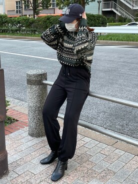 「Adoon plain（アドーンプレーン）のアイテム（パンツ）」を使った、naoさん（レディース・160cm）の秋コーディネート