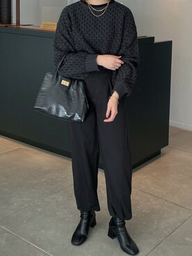 「Adoon plain（アドーンプレーン）のアイテム（パンツ）」を使った、naoさん（レディース・160cm）の秋コーディネート
