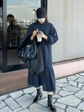 「Adoon plain（アドーンプレーン）のアイテム（帽子）」を使った、naoさん（レディース・160cm）の秋コーディネート