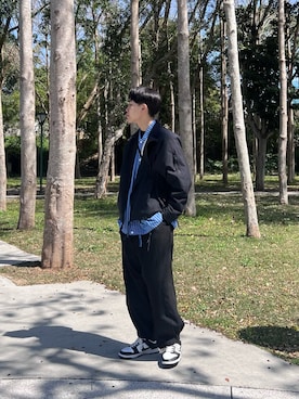 「GOOPiMADE」｜「アイテム（ブルゾン）」を使った、BIn_さん（メンズ・180cm）の春コーディネート